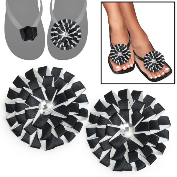 Flipping-Bling-flip-flops-black-white-silver-rhinestones