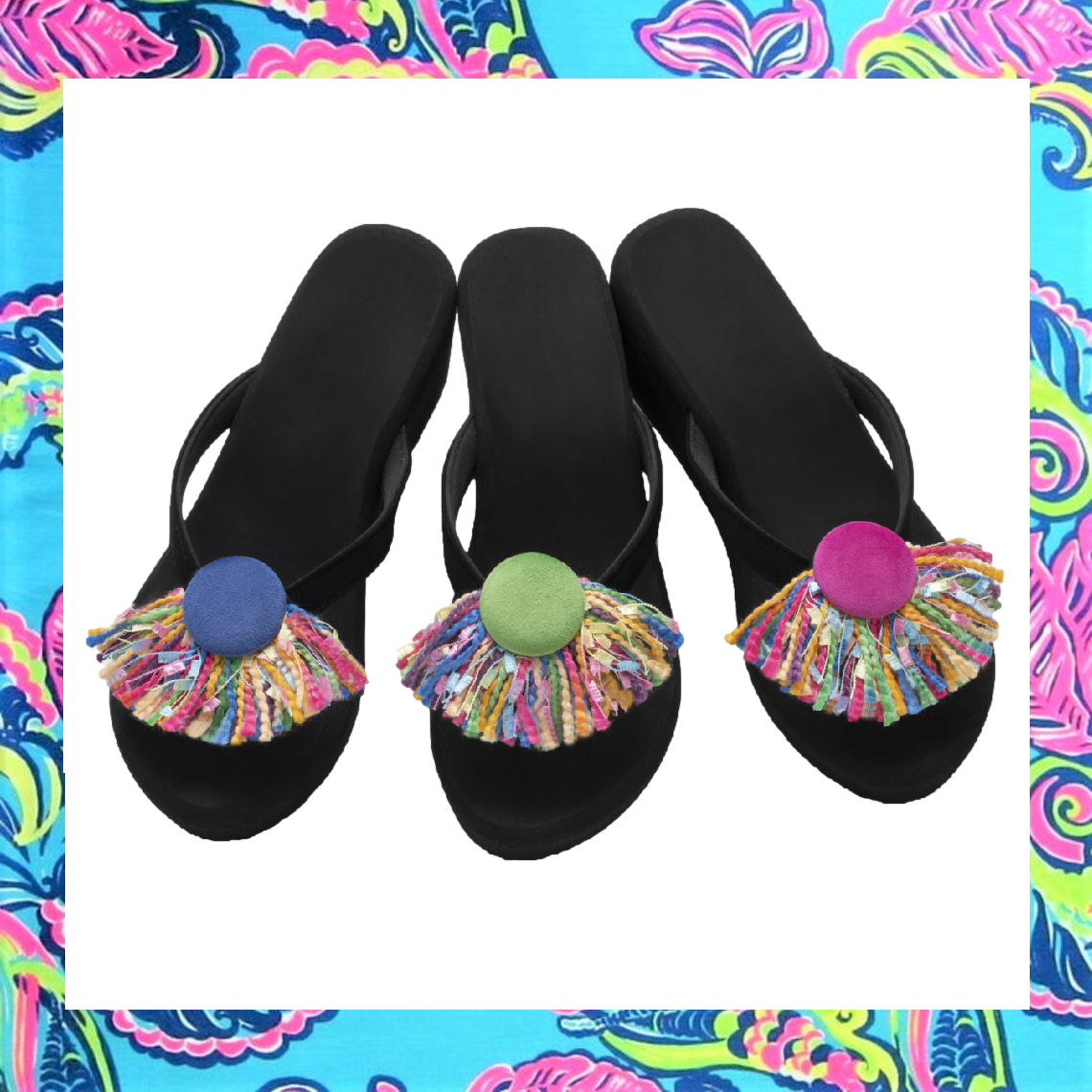 women-shoe-flip-flop-add-on-charm-pink-green-blue-